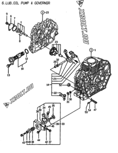  Двигатель Yanmar L70EE-DWKPA, узел -  Масляный насос 