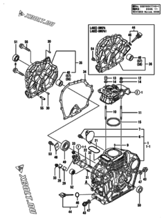  Двигатель Yanmar L48EE-DWKPA, узел -  Блок цилиндров 
