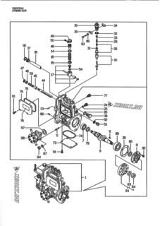  Двигатель Yanmar 3TNE88-ECR, узел -  Топливный насос высокого давления (ТНВД) 