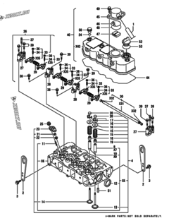  Двигатель Yanmar 3TNE88-EMS, узел -  Головка блока цилиндров (ГБЦ) 