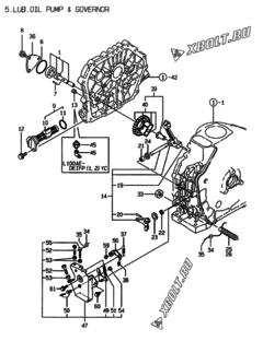  Двигатель Yanmar L100AEDIFP1Y, узел -  Масляный насос 