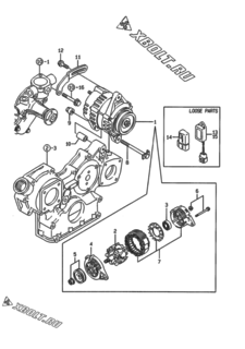  Двигатель Yanmar 3TNE82A-EWA, узел -  Генератор 