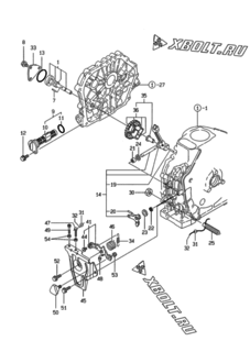  Двигатель Yanmar L100AEDEGLEY, узел -  Масляный насос 