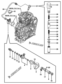  Двигатель Yanmar L100AEDEGMO2, узел -  Топливный насос высокого давления (ТНВД) 