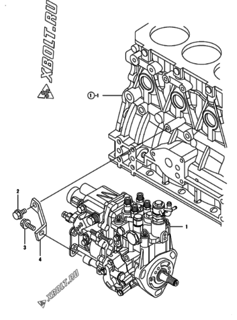  Двигатель Yanmar 4TNV88-PNKR, узел -  Топливный насос высокого давления (ТНВД) 