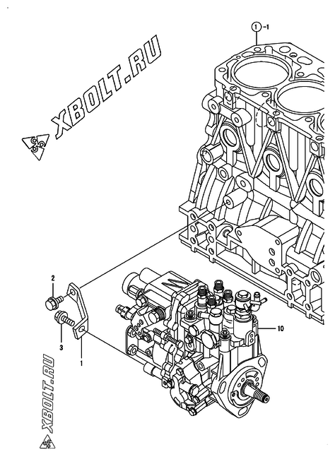  Топливный насос высокого давления (ТНВД) двигателя Yanmar 4TNV84-KWA