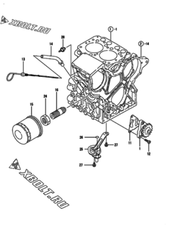  Двигатель Yanmar 2TNE68C-ENP, узел -  Система смазки 