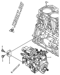  Двигатель Yanmar 3TNV88-KLAN, узел -  Топливный насос высокого давления (ТНВД) 