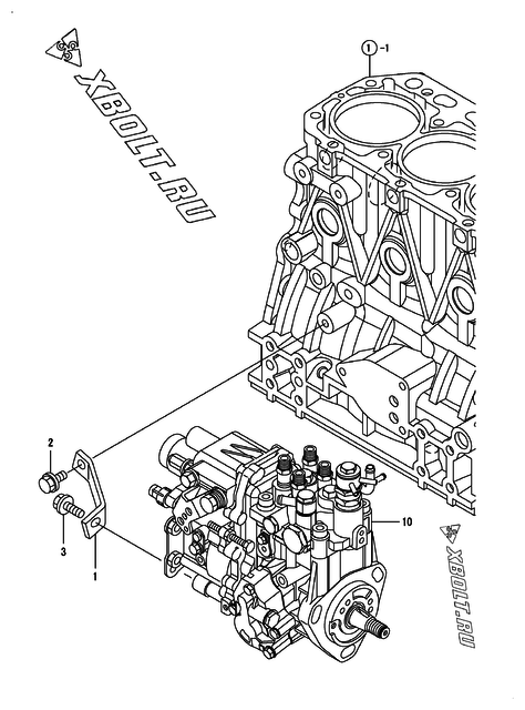  Топливный насос высокого давления (ТНВД) двигателя Yanmar 4TNV84-KLAN