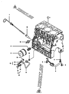  Двигатель Yanmar 3TNV70-GNP, узел -  Система смазки 