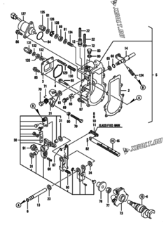  Двигатель Yanmar 3TNV70-GNP, узел -  Регулятор оборотов 