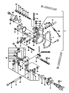  Двигатель Yanmar 3TNV76-SNS, узел -  Регулятор оборотов 