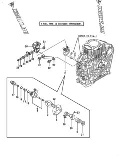  Двигатель Yanmar L100AEDEGM2R, узел -  Топливный насос высокого давления (ТНВД) 