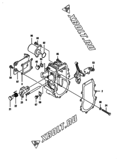 Двигатель Yanmar 3TNV88-SSU, узел -  Регулятор оборотов 