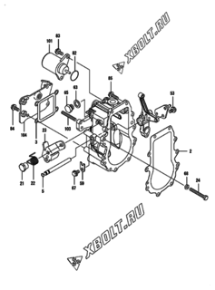  Двигатель Yanmar 3TNV88-GMG, узел -  Регулятор оборотов 