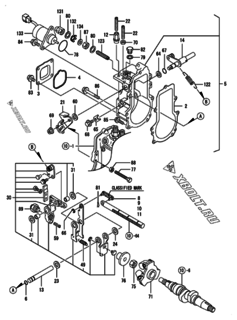  Двигатель Yanmar 3TNV70-AMP, узел -  Регулятор оборотов 