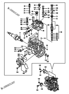  Двигатель Yanmar 4TNV98T-GKL, узел -  Топливный насос высокого давления (ТНВД) 