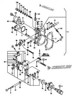  Двигатель Yanmar 2TNV70-PSU, узел -  Регулятор оборотов 