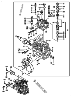  Двигатель Yanmar 4TNV98-NKTC, узел -  Топливный насос высокого давления (ТНВД) 