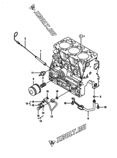  Двигатель Yanmar 3TNV76-CCSF, узел -  Система смазки 