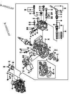 Двигатель Yanmar 4TNV98-EPDBW, узел -  Топливный насос высокого давления (ТНВД) 