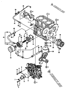  Двигатель Yanmar 3TNV82A-BDNSV, узел -  Система смазки 