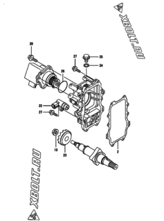  Двигатель Yanmar 4TNV98-ENWI, узел -  Регулятор оборотов 