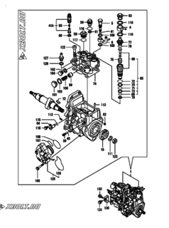  Двигатель Yanmar 3TNV84T-BGKLF, узел -  Топливный насос высокого давления (ТНВД) 