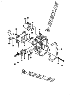  Двигатель Yanmar 4TNV88-BKGWLF, узел -  Регулятор оборотов 