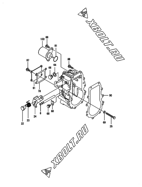  Регулятор оборотов двигателя Yanmar 3TNV88-BDCR