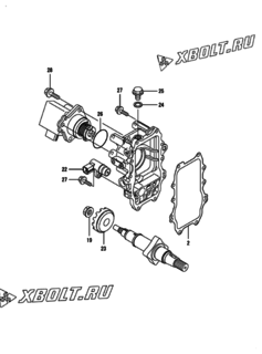  Двигатель Yanmar 4TNV98-ZGGE, узел -  Регулятор оборотов 