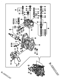  Двигатель Yanmar 4TNV88-GGEC, узел -  Топливный насос высокого давления (ТНВД) 