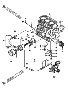  Двигатель Yanmar 3TNV84T-BKSA, узел -  Система смазки 