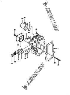  Двигатель Yanmar 3TNV88-BDVR, узел -  Регулятор оборотов 