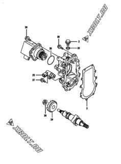  Двигатель Yanmar 4TNV88-ZDYLX, узел -  Регулятор оборотов 
