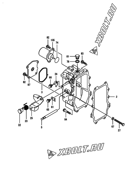  Регулятор оборотов двигателя Yanmar 4TNV106-GGB1BT