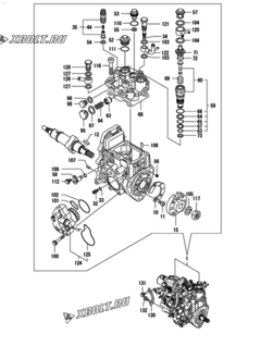  Двигатель Yanmar 4TNV88-BNFB, узел -  Топливный насос высокого давления (ТНВД) 