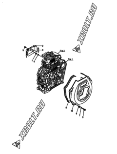  Двигатель Yanmar L100N5EK2C9HABR, узел -  Пусковое устройство 