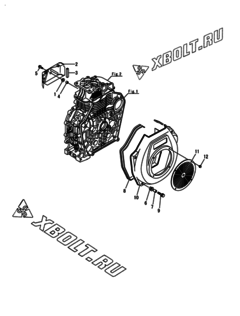  Двигатель Yanmar L100N5EL2C9HASM, узел -  Пусковое устройство 