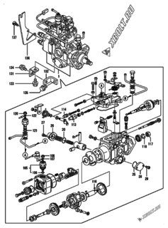  Двигатель Yanmar 4TNE98-BQMFK, узел -  Топливный насос высокого давления (ТНВД) 