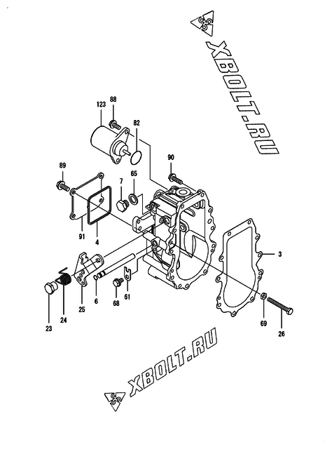  Регулятор оборотов двигателя Yanmar 4TNV88-BKNKR3