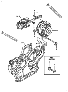  Двигатель Yanmar 4TNV94L-ZXSDB, узел -  Генератор 