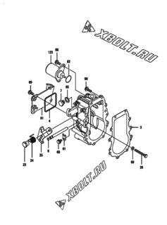  Двигатель Yanmar 4TNV88-BDAW, узел -  Регулятор оборотов 