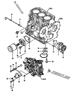  Двигатель Yanmar 3TNV88-BGMF, узел -  Система смазки 