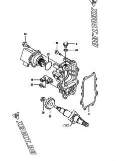  Двигатель Yanmar 4TNV98-ZPJLW, узел -  Регулятор оборотов 