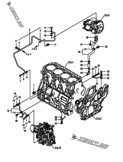  Двигатель Yanmar 4TNV98T-ZNKTC, узел -  Система смазки 