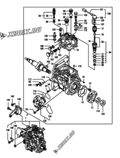  Двигатель Yanmar 4TNV98T-ZNKTC, узел -  Топливный насос высокого давления (ТНВД) 